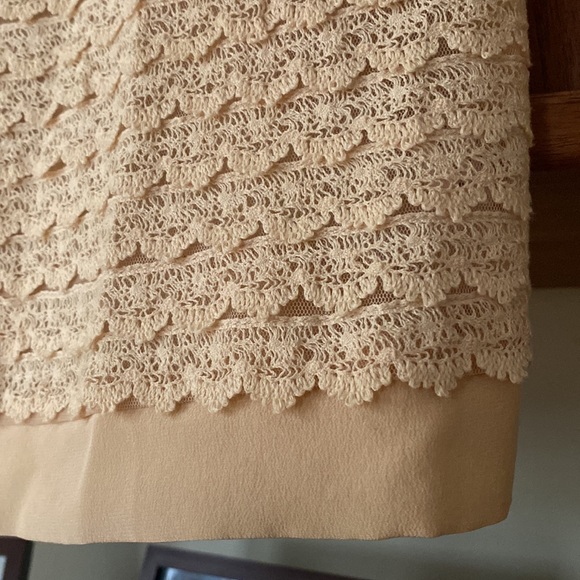 Madewell silk lace capped sleeve eggshell color blouse - Picture 10 of 10